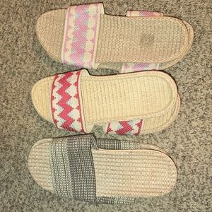 Elegant Women's Sandals 3 Pairs